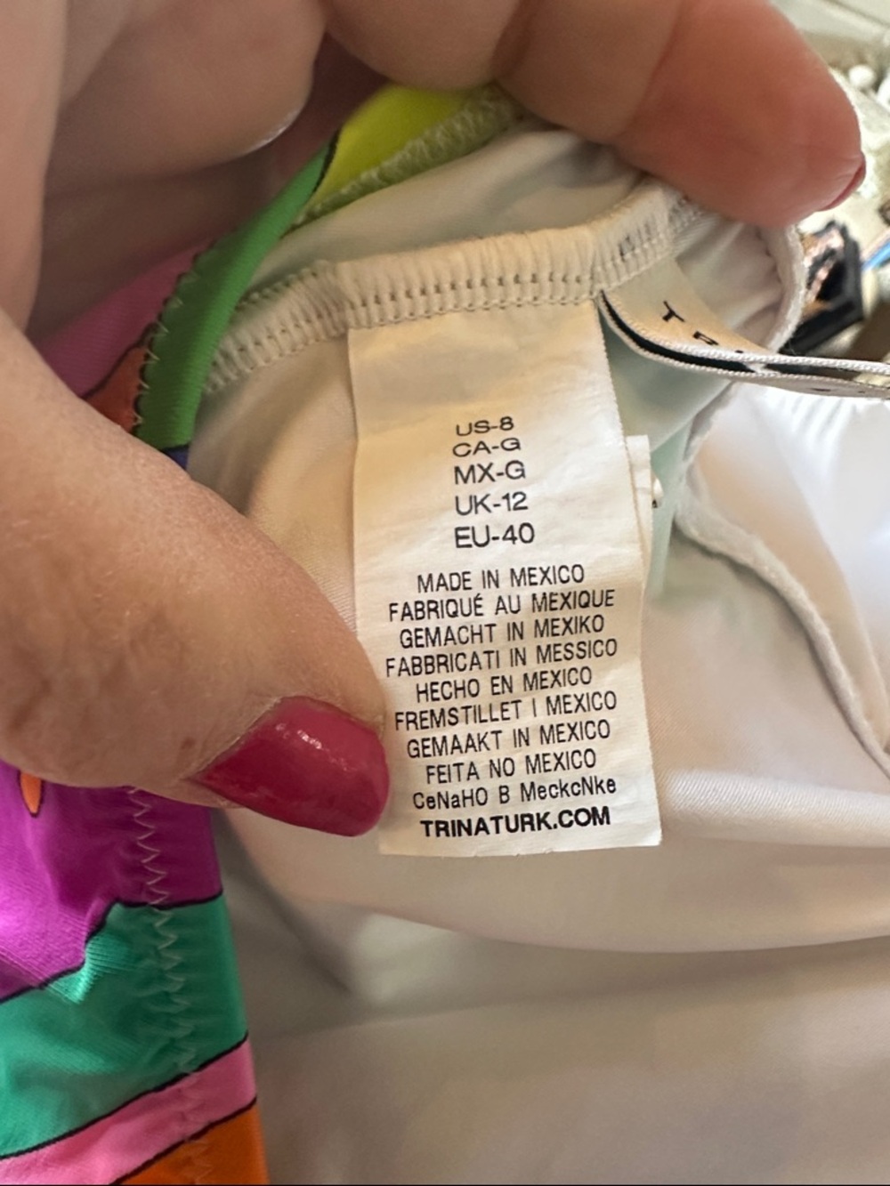 Trina Turk Balboa Print Bandeau One piece Maillot Swimsuit Size 8 - Picture 5 of 12